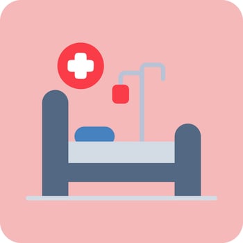 Hospital Bed Vector Icon