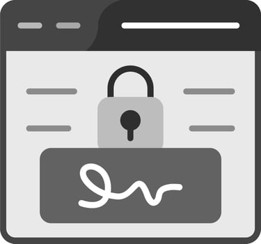 Electronic Signature Vector Icon