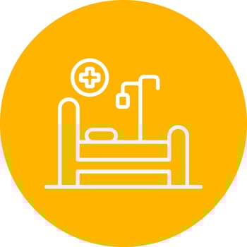 Hospital Bed Vector Icon
