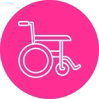 Wheel Chair Vector Icon