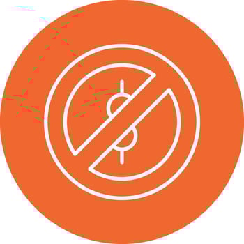 Cash Forbidden Vector Icon