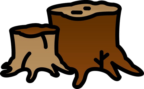 Stump Vector Icon Design
