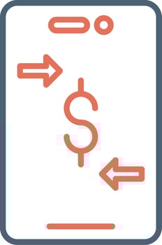 Online Money Transfer Vector Icon