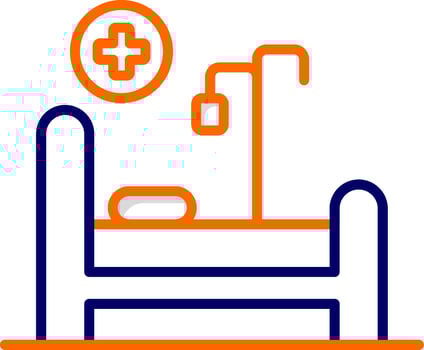 Hospital Bed Vector Icon
