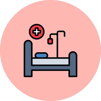 Hospital Bed Vector Icon