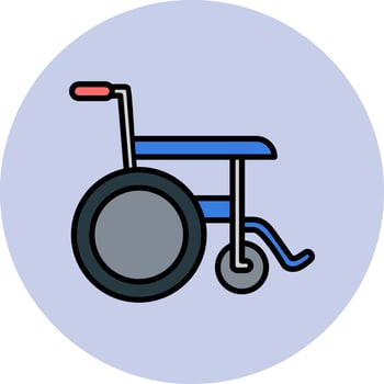 Wheel Chair Vector Icon