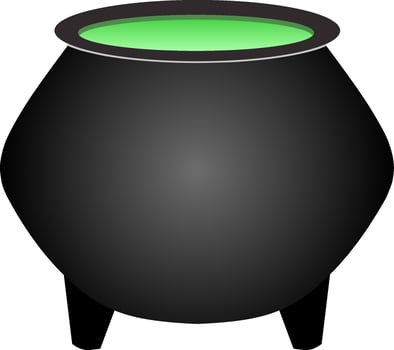 Witch cauldron icon vector for happy Halloween event. Cauldron spell icon that can be used as symbol, sign or decoration. Caldron icon graphic resource for Halloween theme vector design