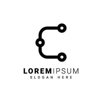 Premium Vector C Logo. Beautiful Logotype design for luxury company branding. Elegant identity design in white background.