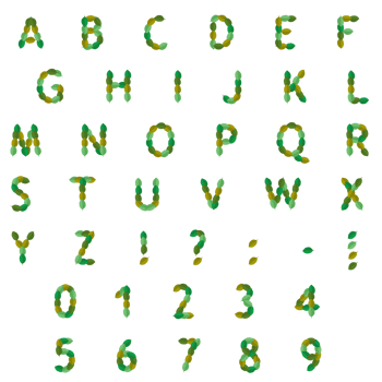 Alphabet Leaves Letters png