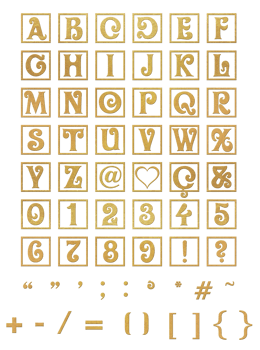 Alphabet Golden Letters of design png