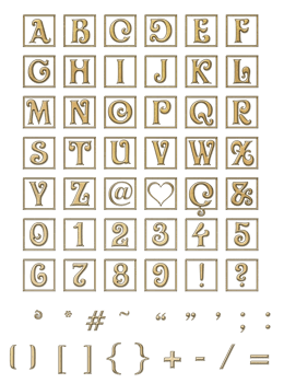 Alphabet Golden Letters of design png