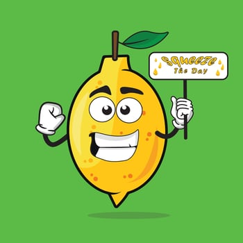 lemon vector mascot illustration cartoon