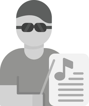 Music Teacher Male Vector Icon