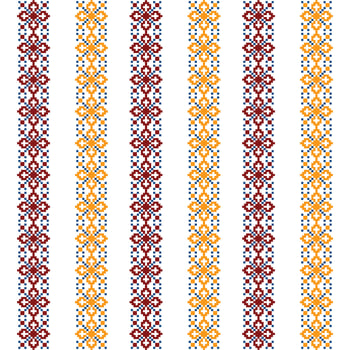Abstract pattern border in colored dots on a white background vector