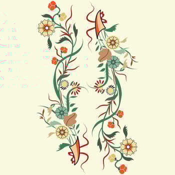 A floral design on a white background vector