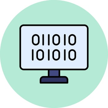 Binary Code Vector Icon