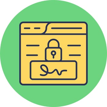 Electronic Signature Vector Icon