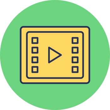 Video Processing Vector Icon