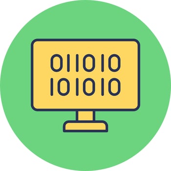 Binary Code Vector Icon