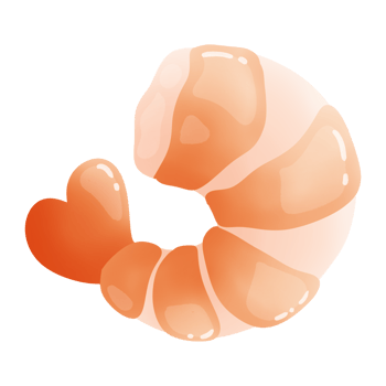 Cute shrimp cartoon drawing png