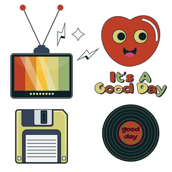 Funny cartoon characters. Vector illustrations