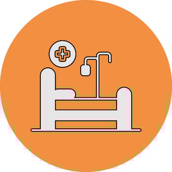 Hospital Bed Vector Icon