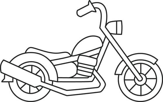 A Vintage Bike with black isolated line design. A Vector illustration design.