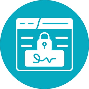 Electronic Signature Vector Icon
