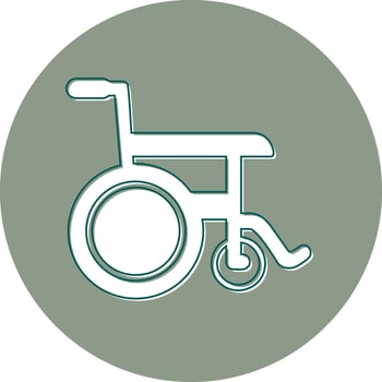 Wheel Chair Vector Icon