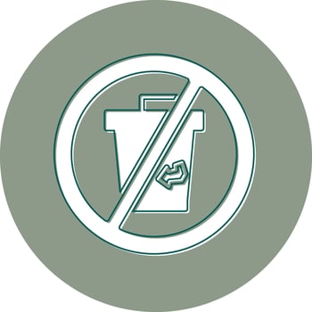 No Disposable Vector Icon