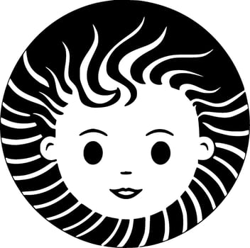 Baby - Black and White Isolated Icon - Vector illustration
