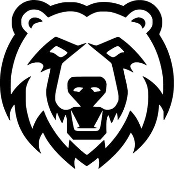 Bear - Black and White Isolated Icon - Vector illustration