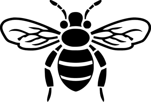 Bee, Minimalist and Simple Silhouette - Vector illustration