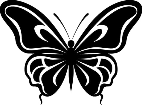 Butterflies, Minimalist and Simple Silhouette - Vector illustration