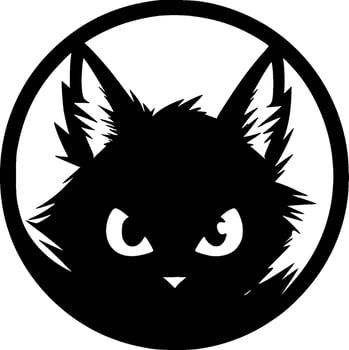 Cat - Minimalist and Flat Logo - Vector illustration