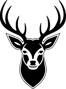 Dear, Black and White Vector illustration