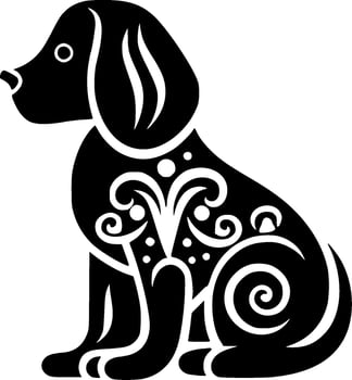 Dog - Minimalist and Flat Logo - Vector illustration