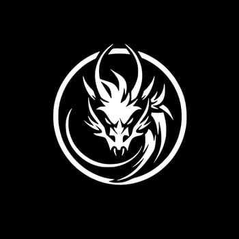 Dragon - Minimalist and Flat Logo - Vector illustration