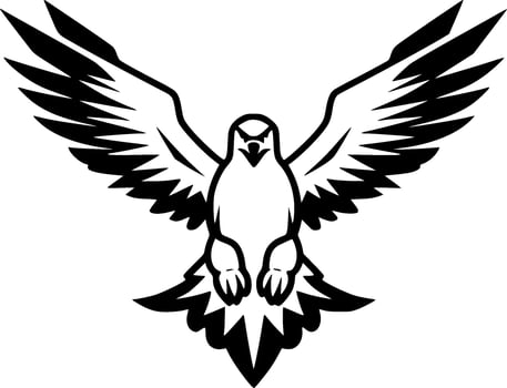 Eagle, Minimalist and Simple Silhouette - Vector illustration