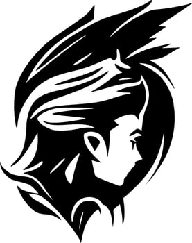 Fantasy - Black and White Isolated Icon - Vector illustration