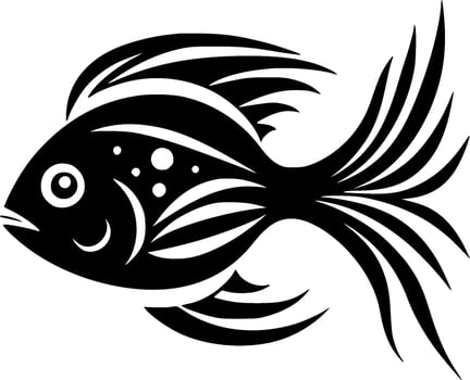 Fish, Black and White Vector illustration