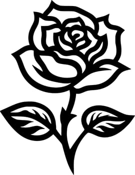 Flower, Minimalist and Simple Silhouette - Vector illustration