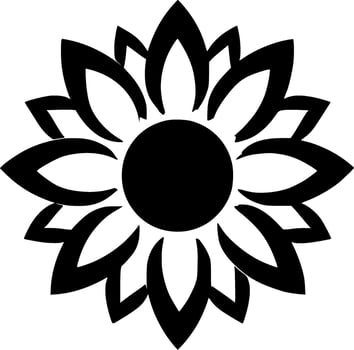 Flower - Minimalist and Flat Logo - Vector illustration