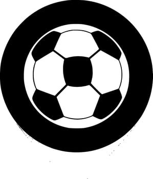 Football - Minimalist and Flat Logo - Vector illustration