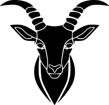Goat - Minimalist and Flat Logo - Vector illustration