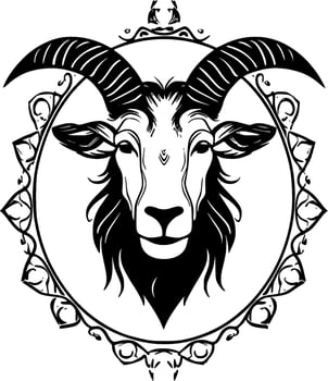 Goat, Minimalist and Simple Silhouette - Vector illustration