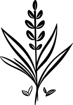 Lavender, Minimalist and Simple Silhouette - Vector illustration