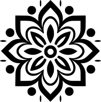 Mandala, Minimalist and Simple Silhouette - Vector illustration