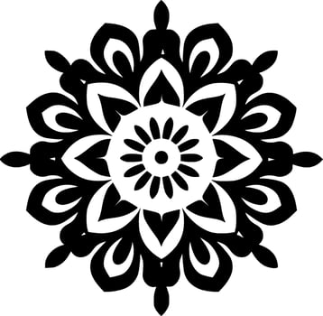 Mandala - Minimalist and Flat Logo - Vector illustration