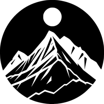 Mountains - Minimalist and Flat Logo - Vector illustration
